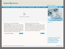 Tablet Screenshot of credencehospital.com